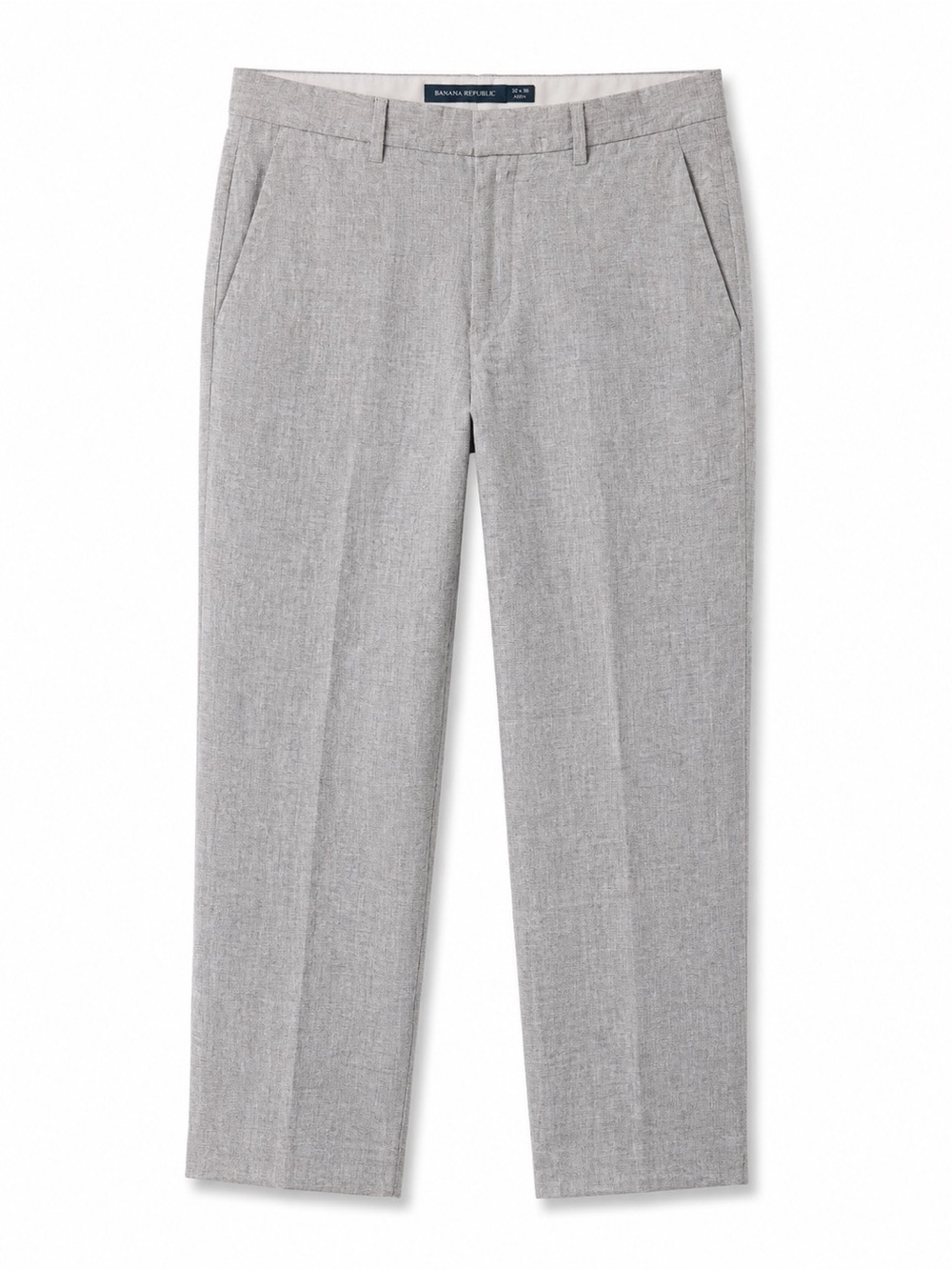 Perry Ellis Men's Grey Linen Blend Slim Fit Pants - Size 32x29